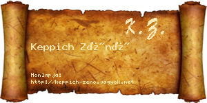 Keppich Zénó névjegykártya